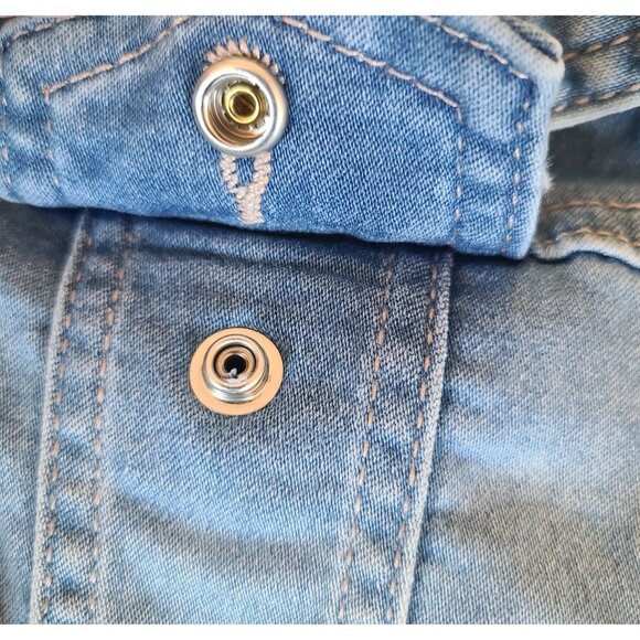 The Children's Place Denim Jacket Girls 3T Snap Buttons Classic Blue Wash *Read - Picture 5 of 7
